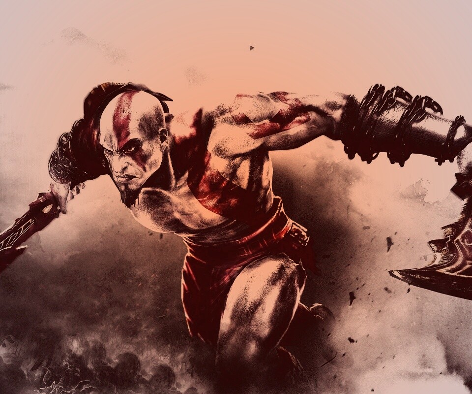 Герой игры God of War обои