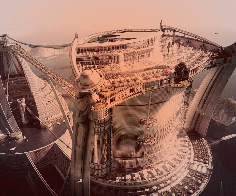 Город будущего обои