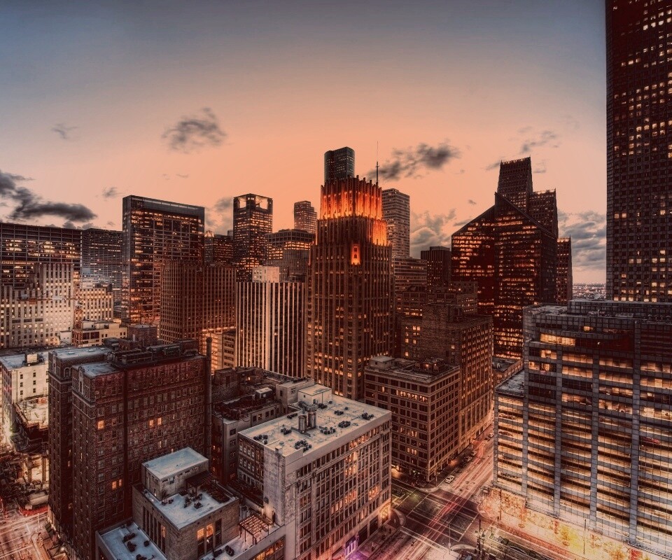 Бизнес-центр сверху обои