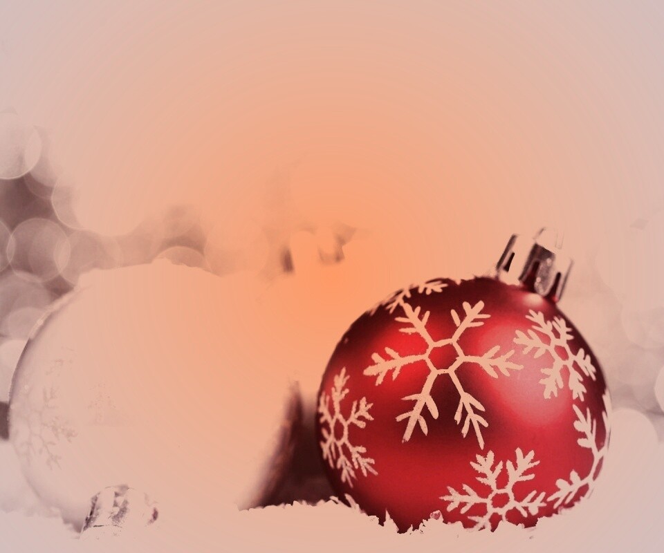 Новогодние игрушки обои