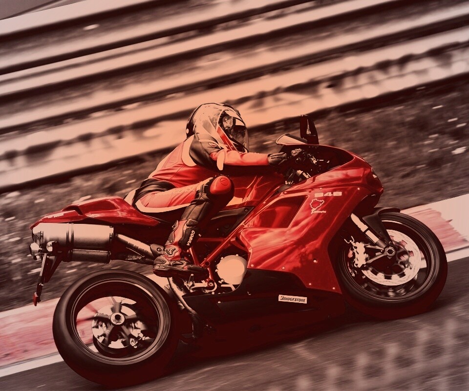 Красный мотоцикл обои