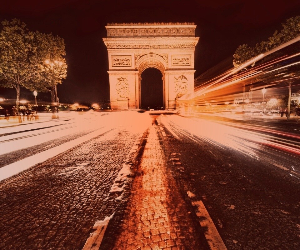 Елисейские поля с Триумфальной аркой обои