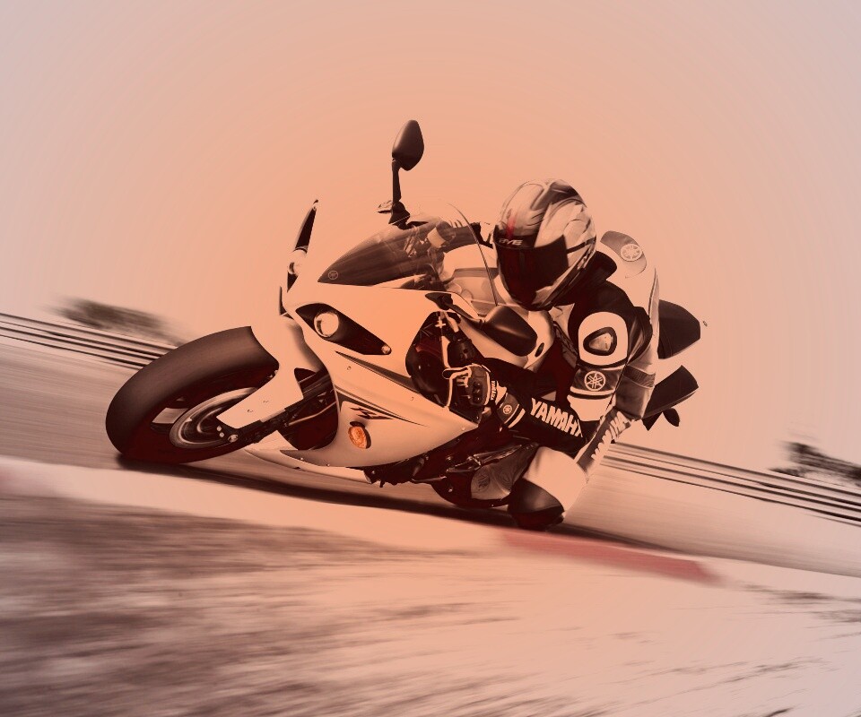 Человек на мотоцикле обои