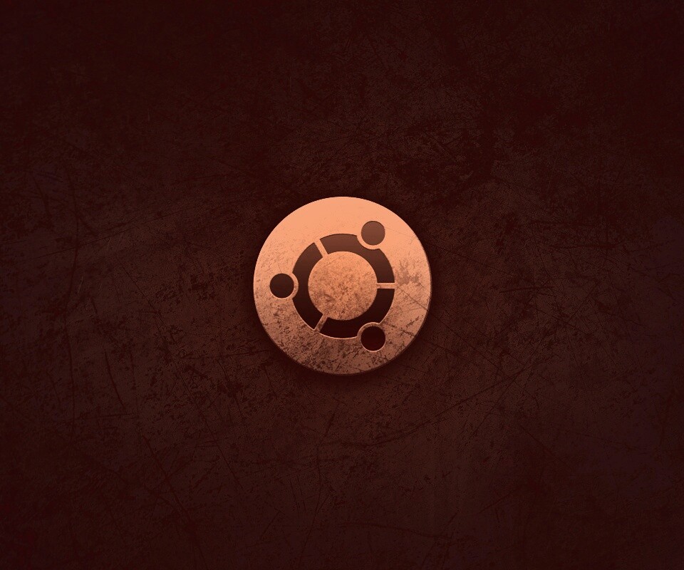 Логотип убунту из металла обои