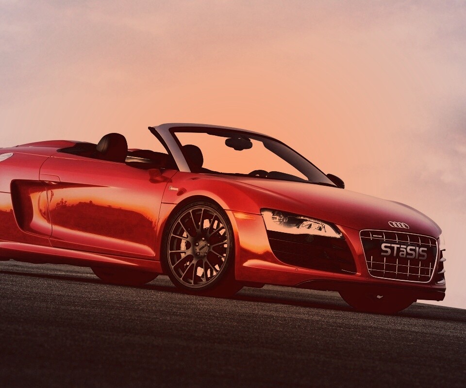 Красная Audi обои