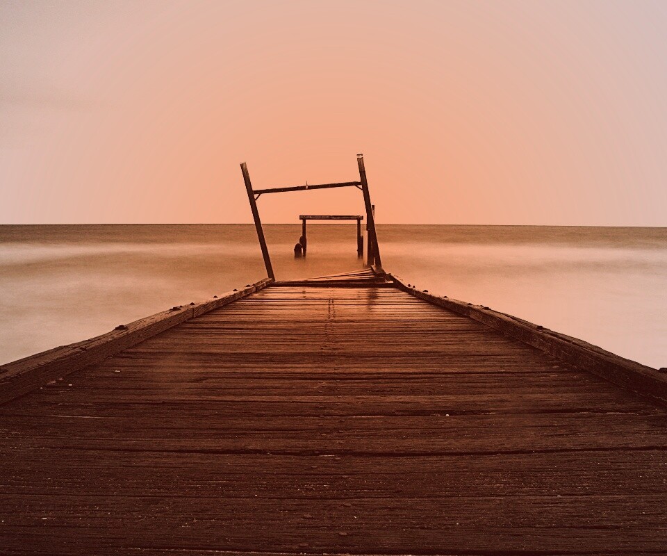 Мостки до горизонта обои