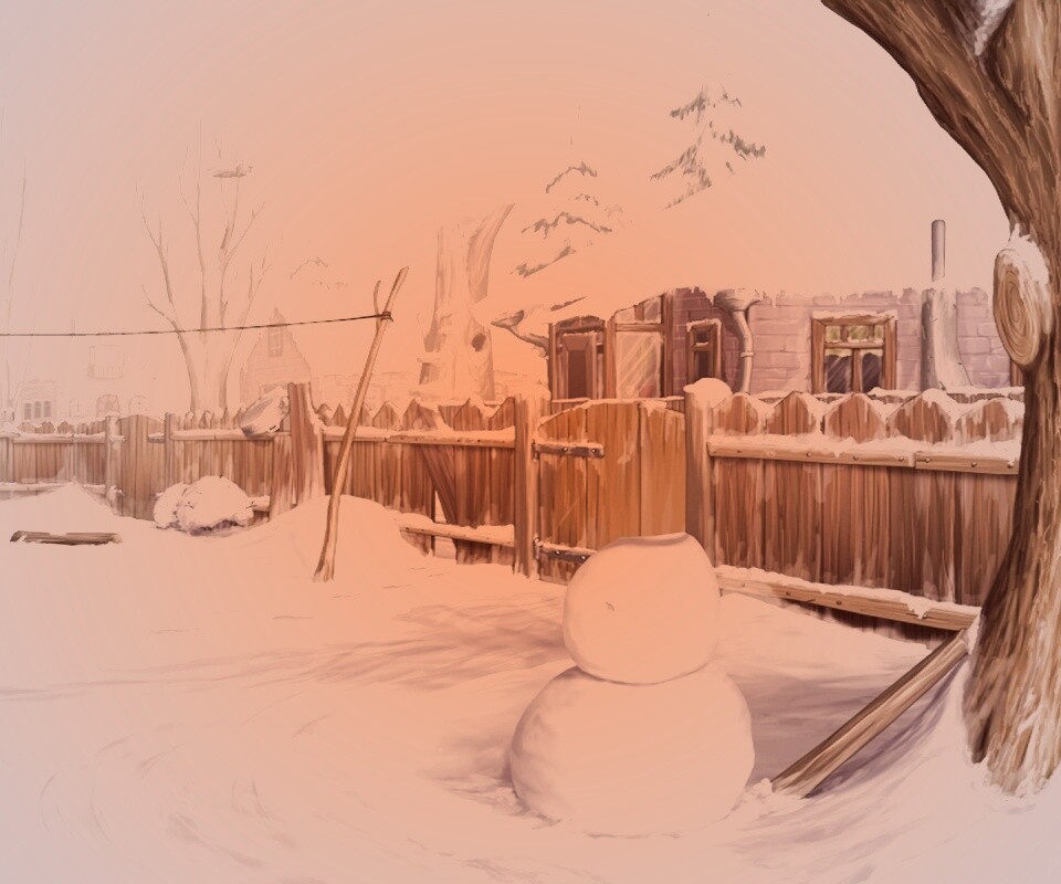 Снеговик обои