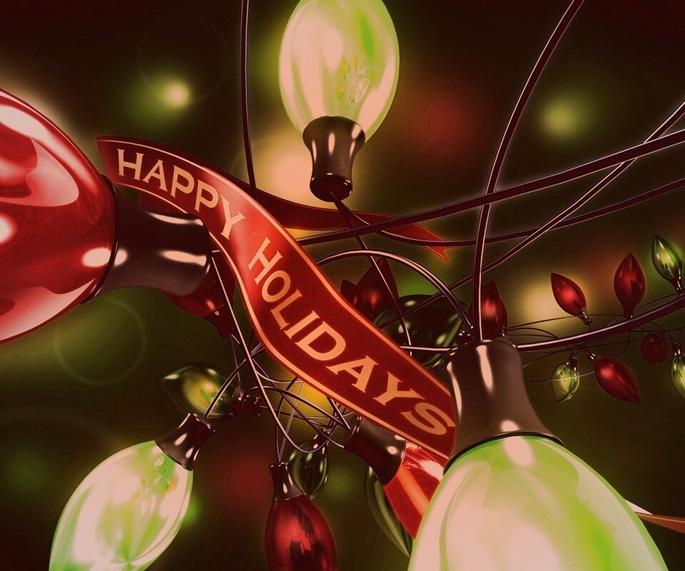 Гирлянда в 3D обои