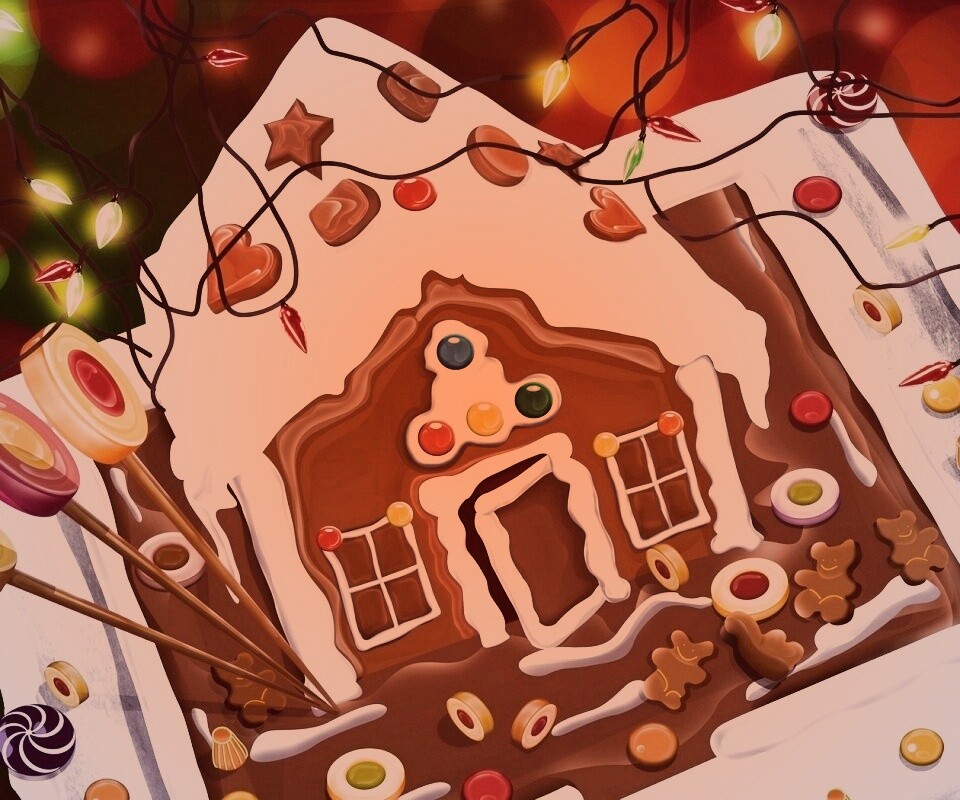 Пряничный домик обои