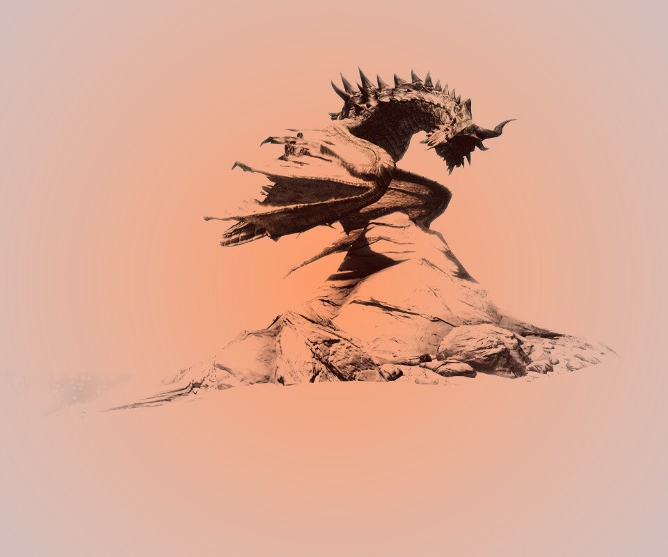 Человек и дракон обои