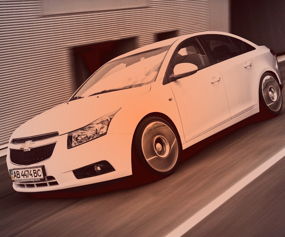 Chevrolet Круз белый седан обои
