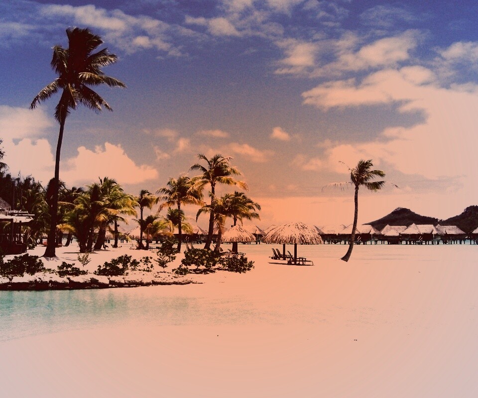 Побережье Бора-бора обои