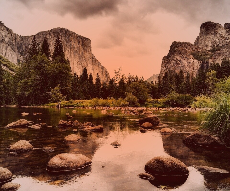 Мелкое русло реки обои