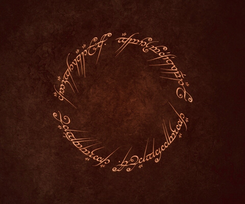 Кольцо всевластья - узор обои