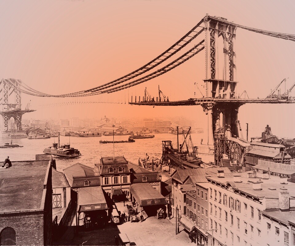 Постройка моста обои