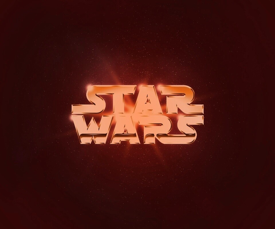 Золотой логотип Star Wars обои