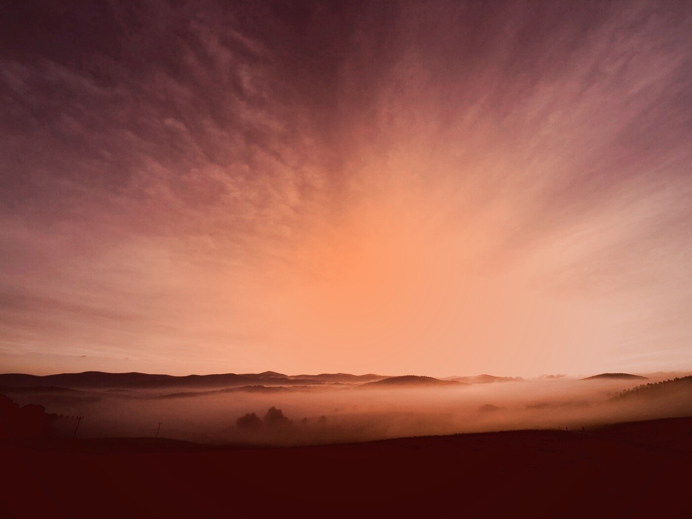 Утренний туман обои