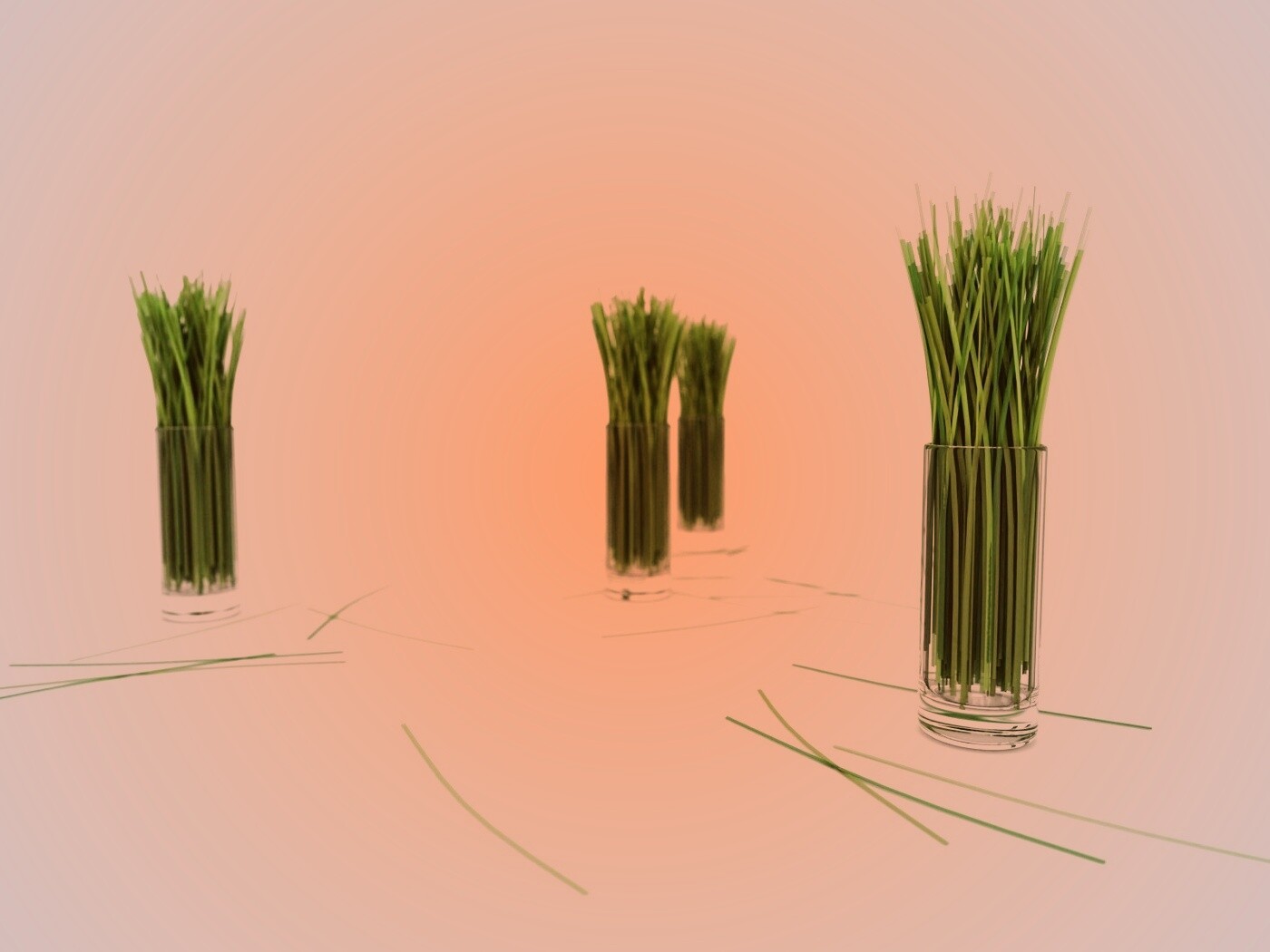 Трава в стакане обои