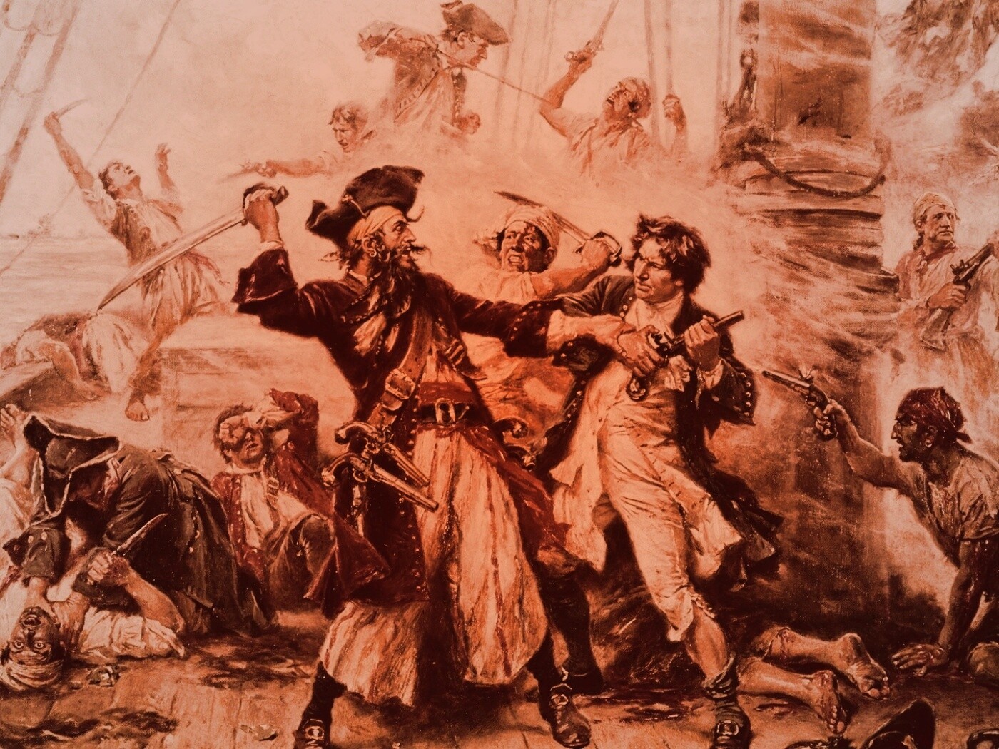 Бой с пиратами обои