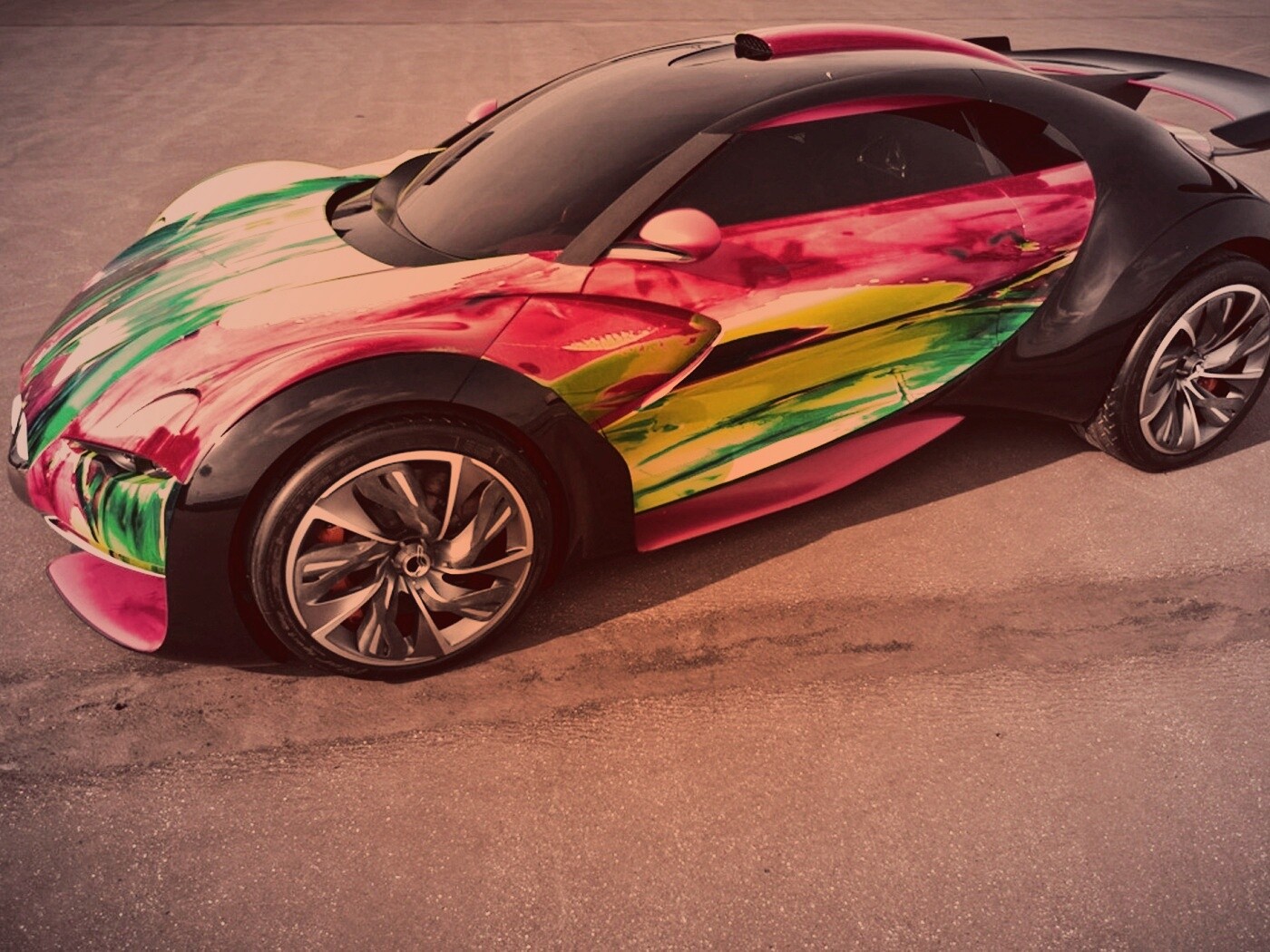 Раскрашенный спорткар ситроен обои