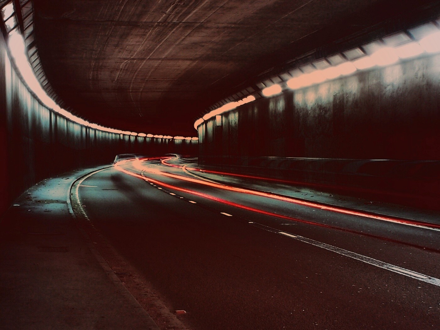 Огни в тоннеле обои