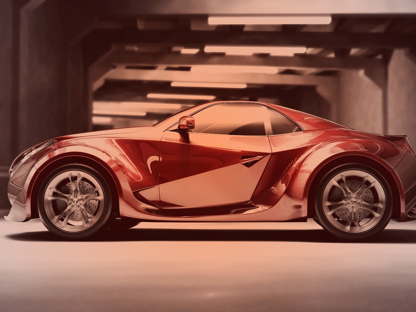 Красный концепт обои