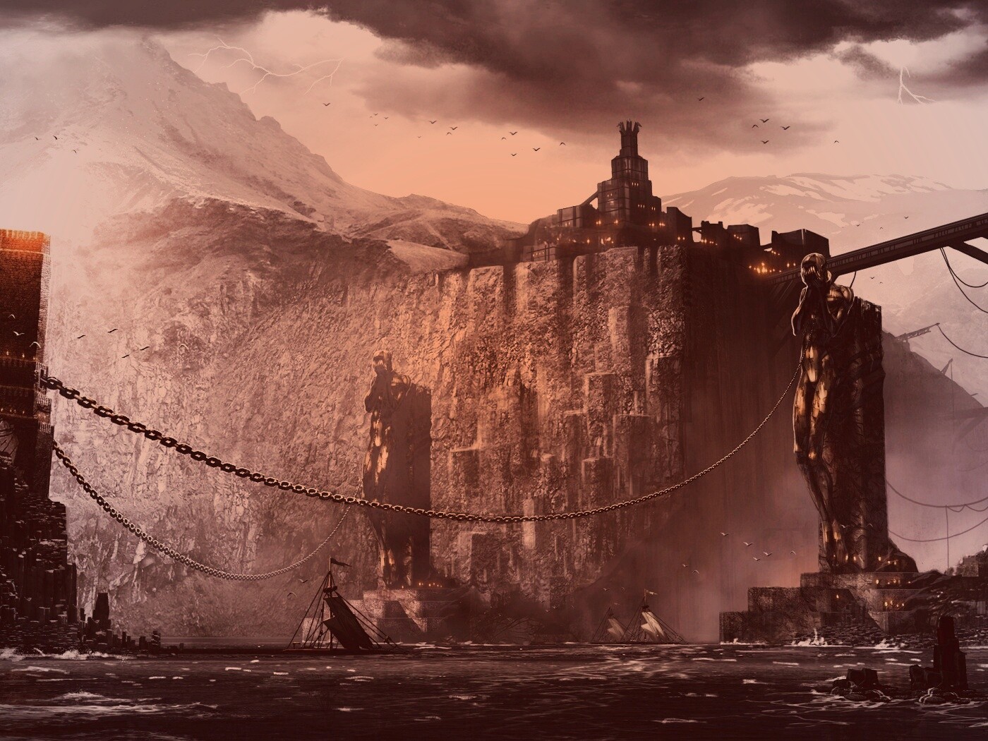 Концепт арт из Dragon Age 2 обои