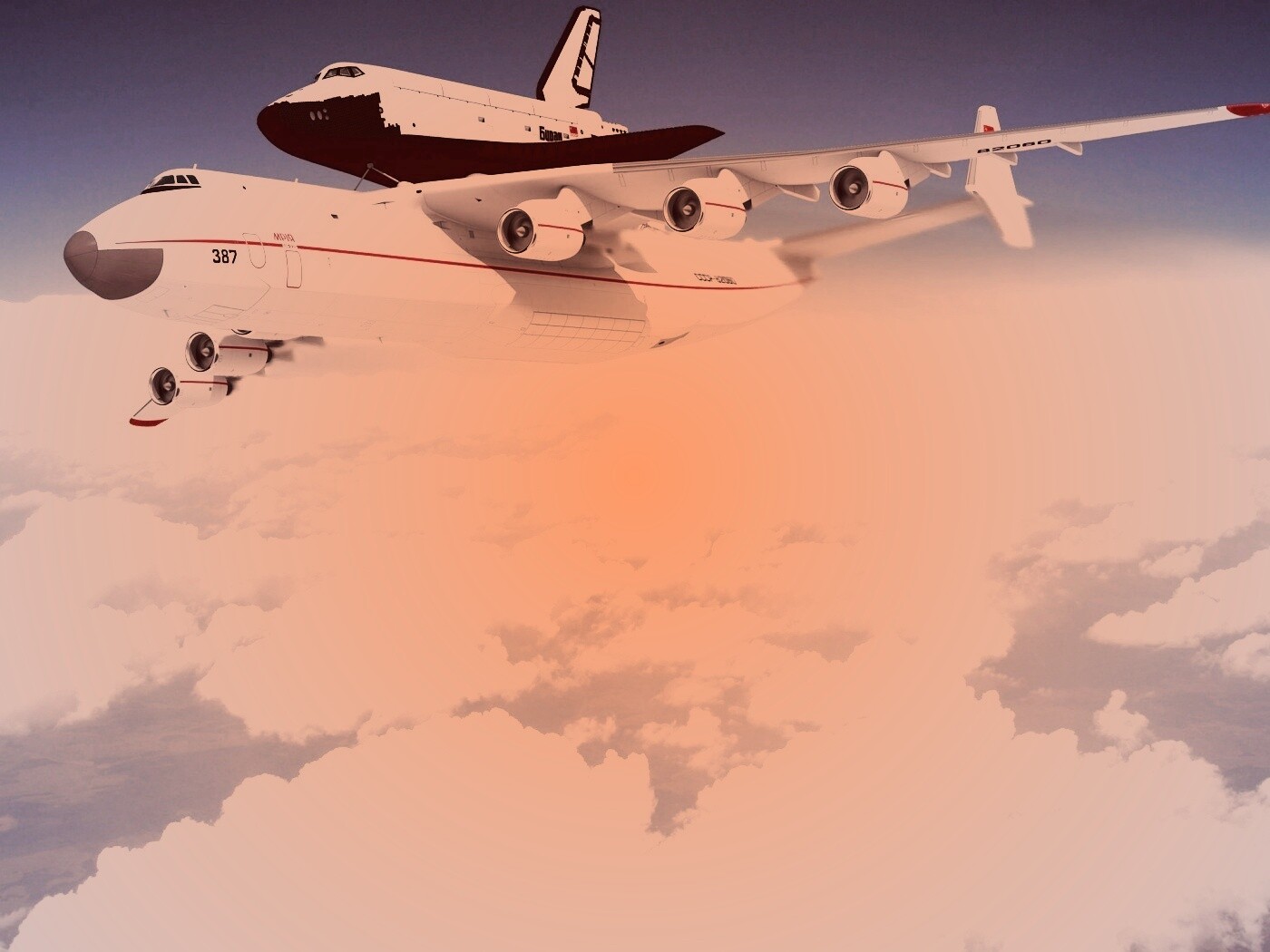 Авиатранспортировка Бурана обои