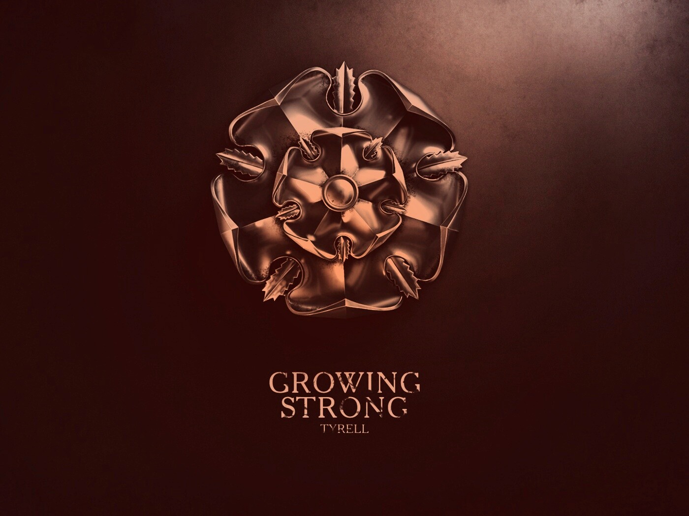 Металлический герб Тиреллов обои