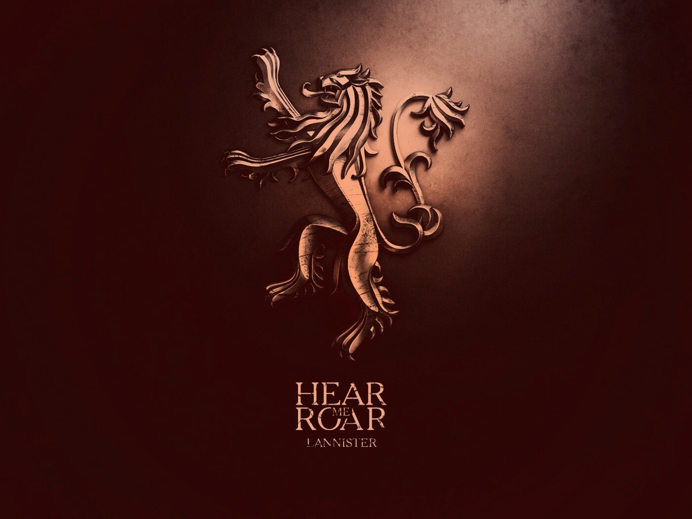 Металлический герб дома Ланнистеров обои