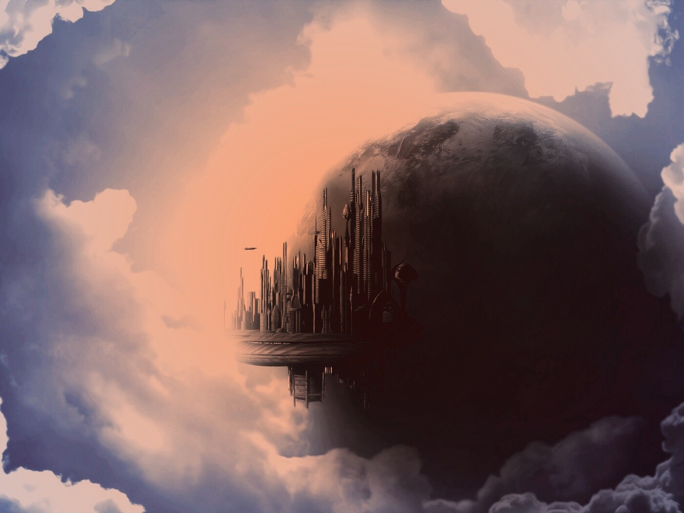 Небесный город обои