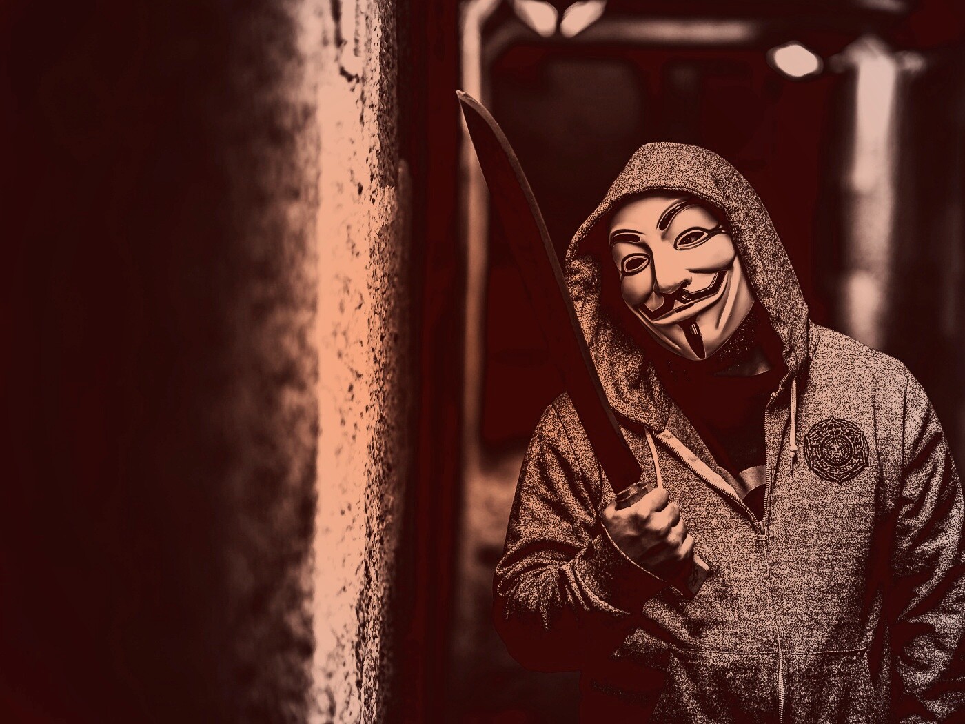 Человек в маске анонимуса обои