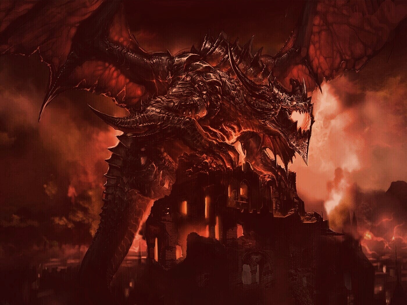 Огромный дракон обои