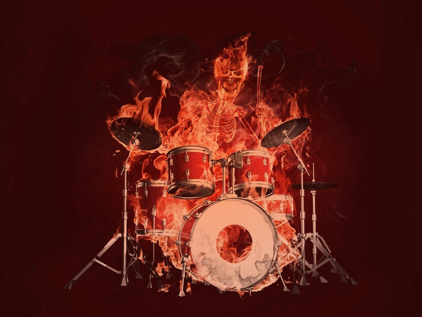 Огненный барабанщик обои