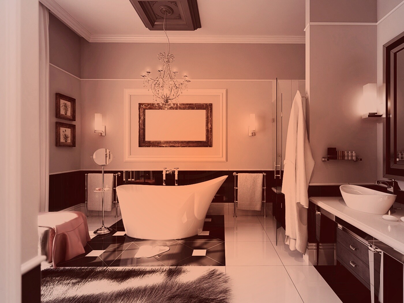 Современная ванна обои