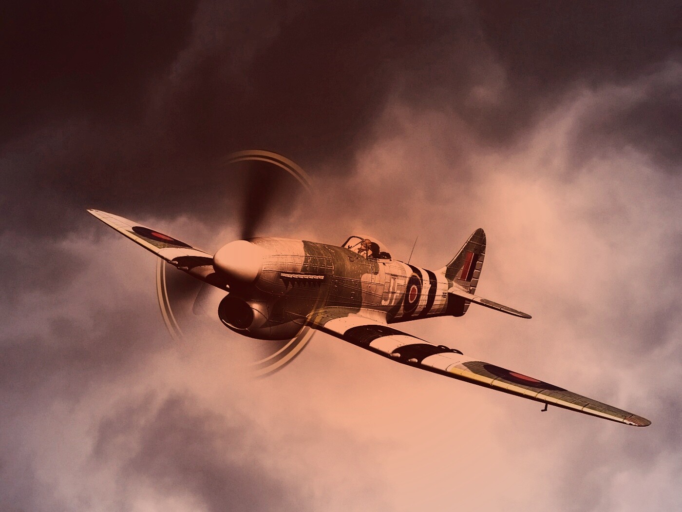 Истребитель времён Второй Мировой Войны обои