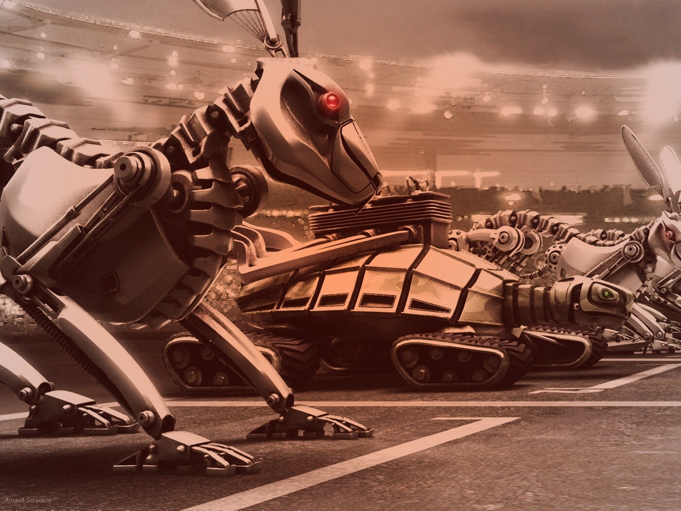 Роботы на старте обои