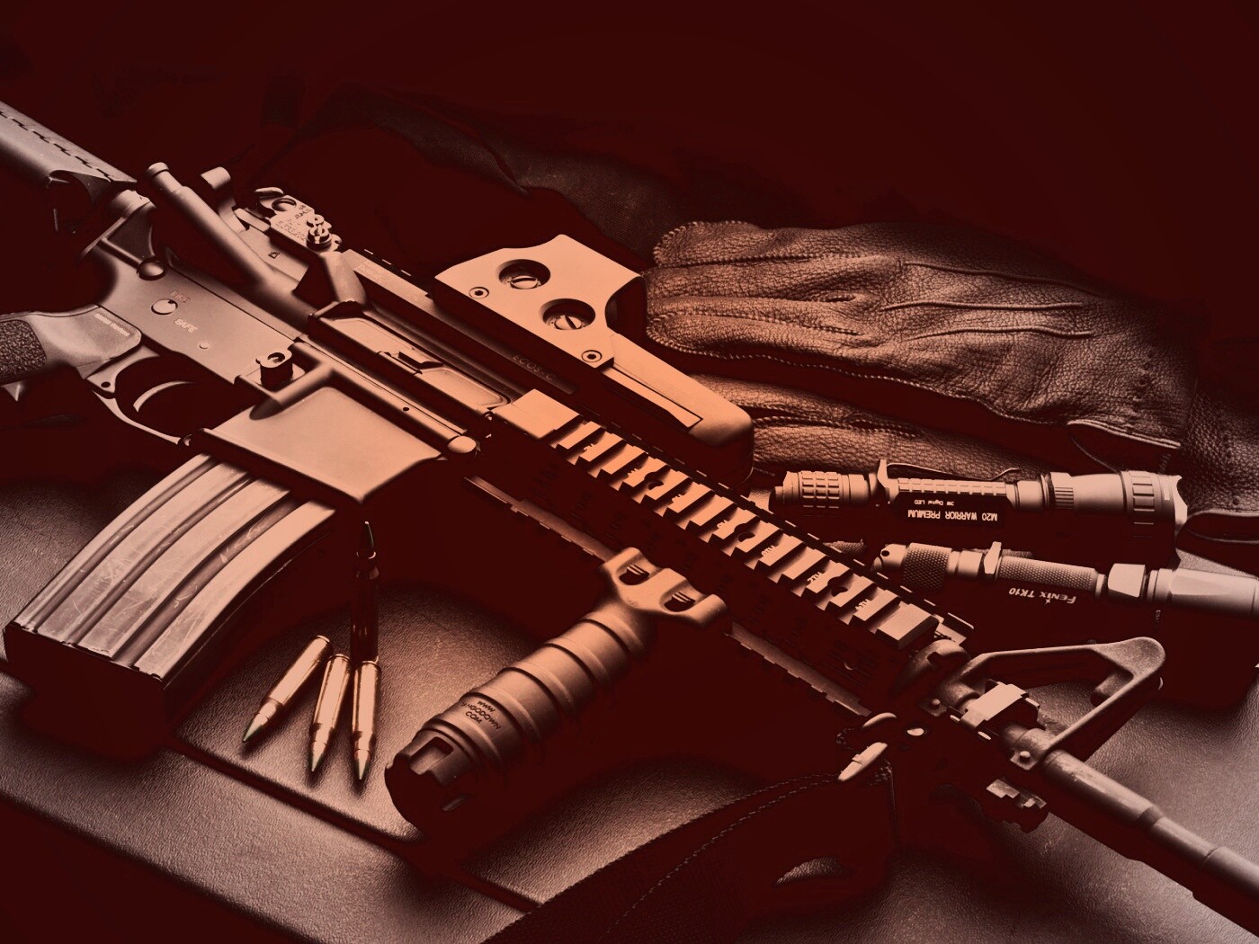 Черный автомат обои