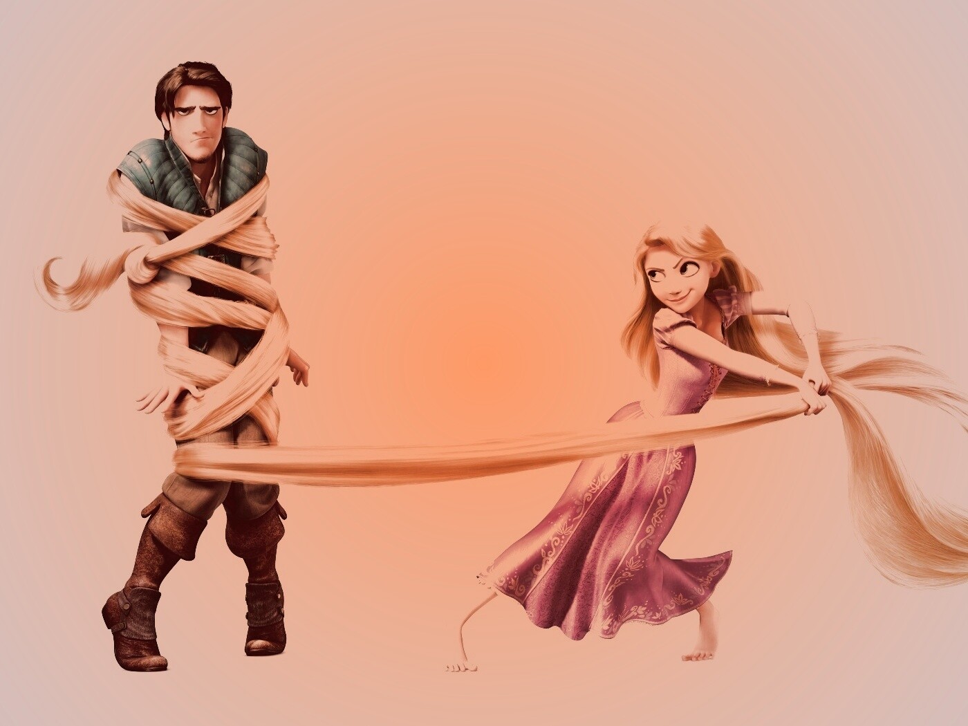 Рапунцель и пойманный Флин обои