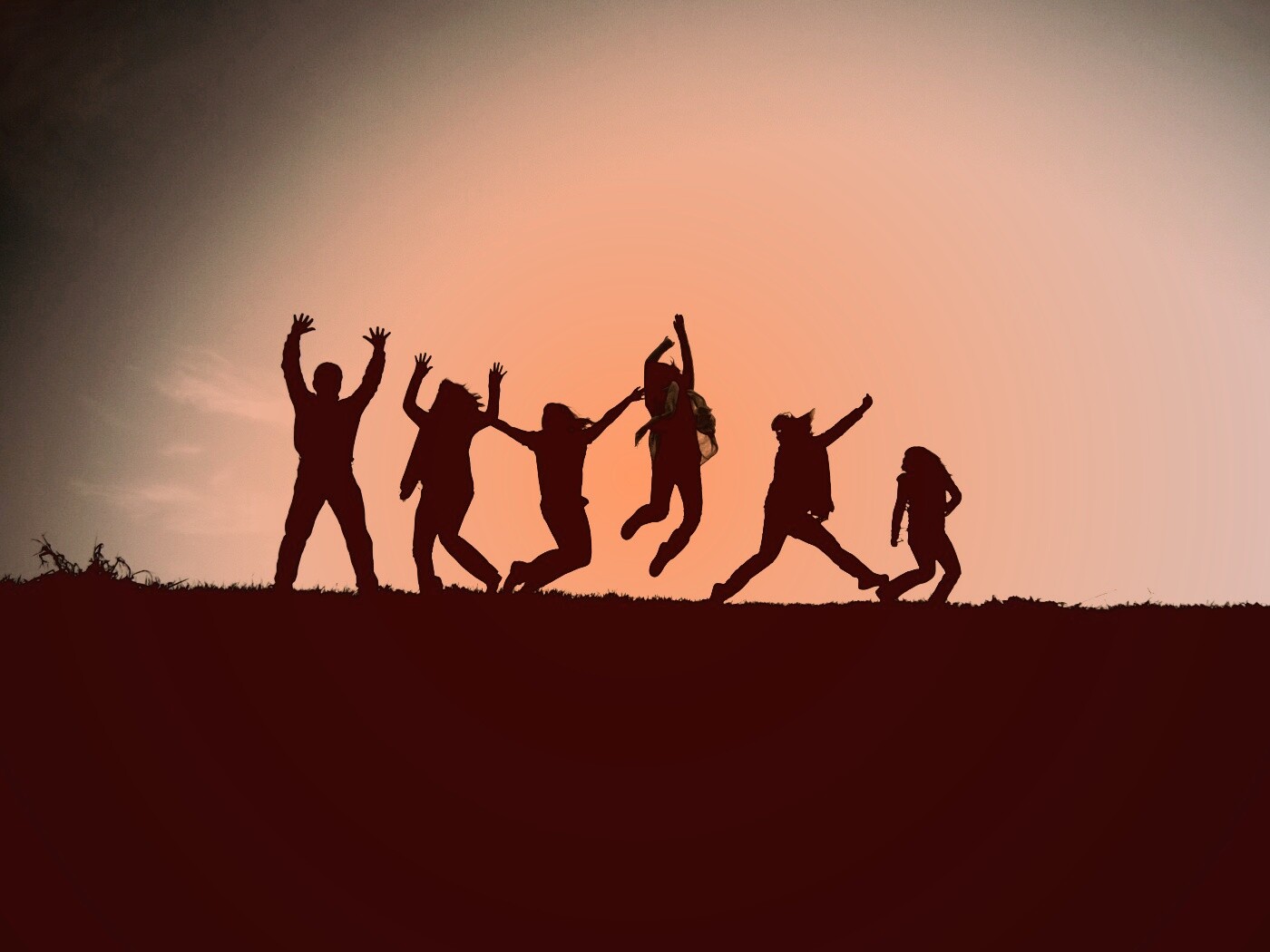 Силуэты людей обои