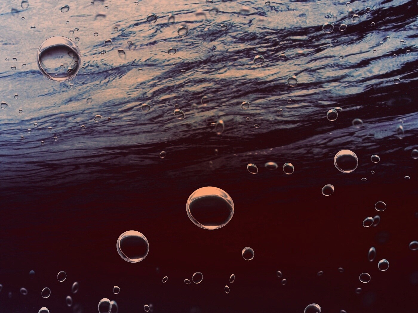 Пузыри под водой обои