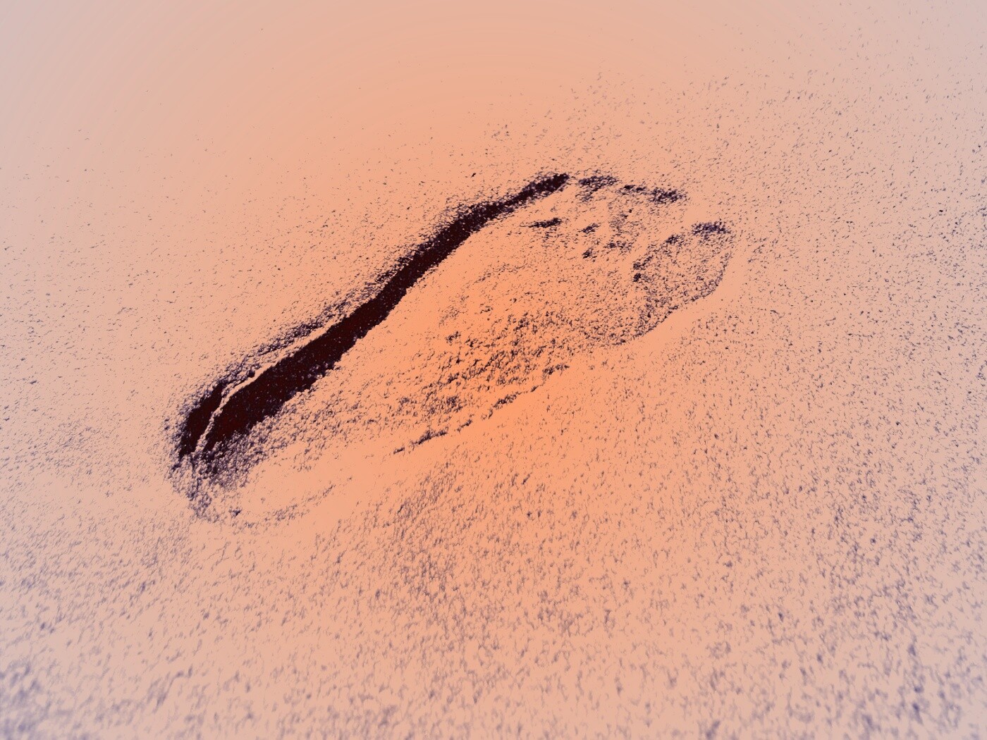 Отпечаток ноги обои