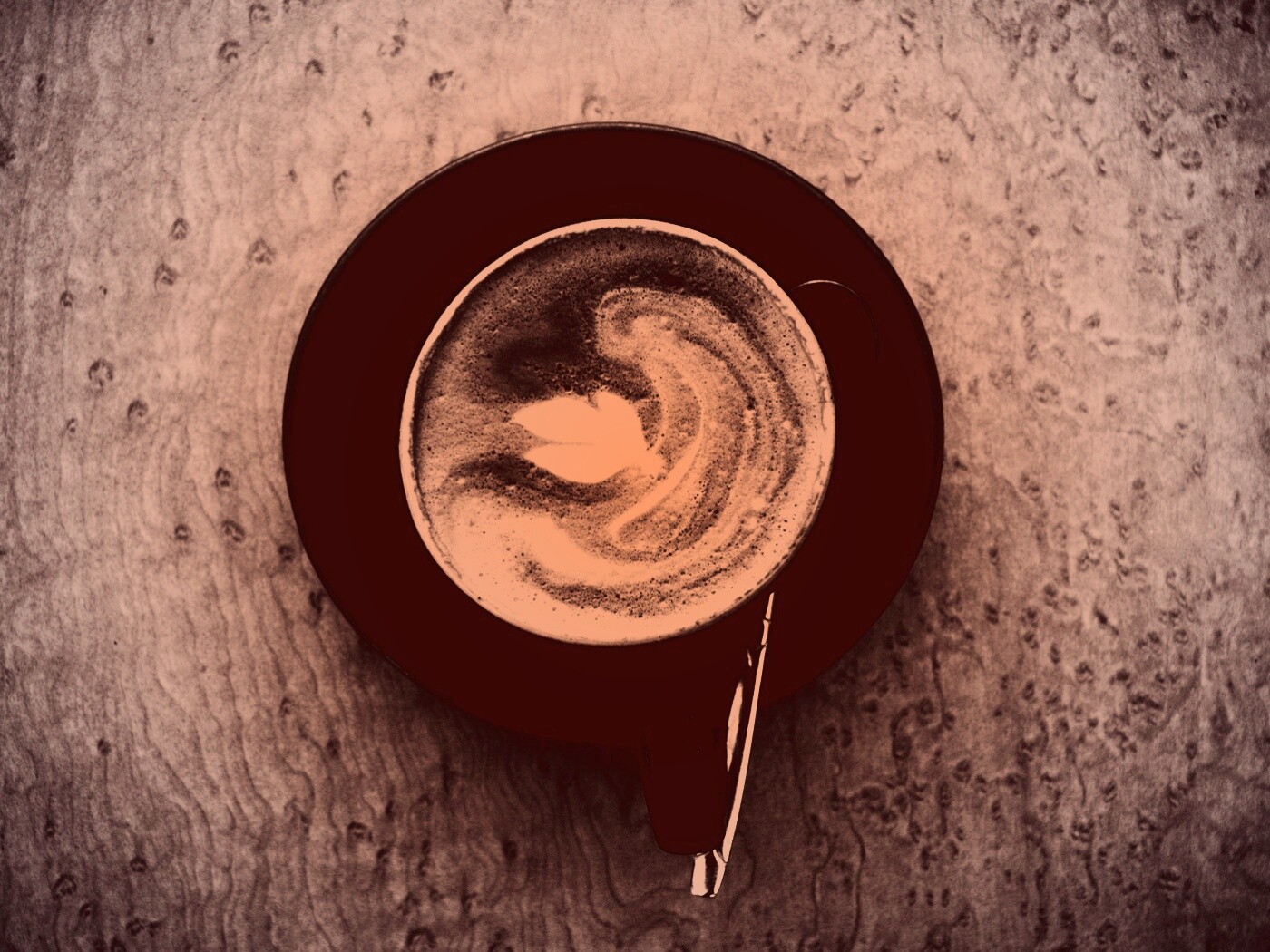 Монохромный утренний кофе обои