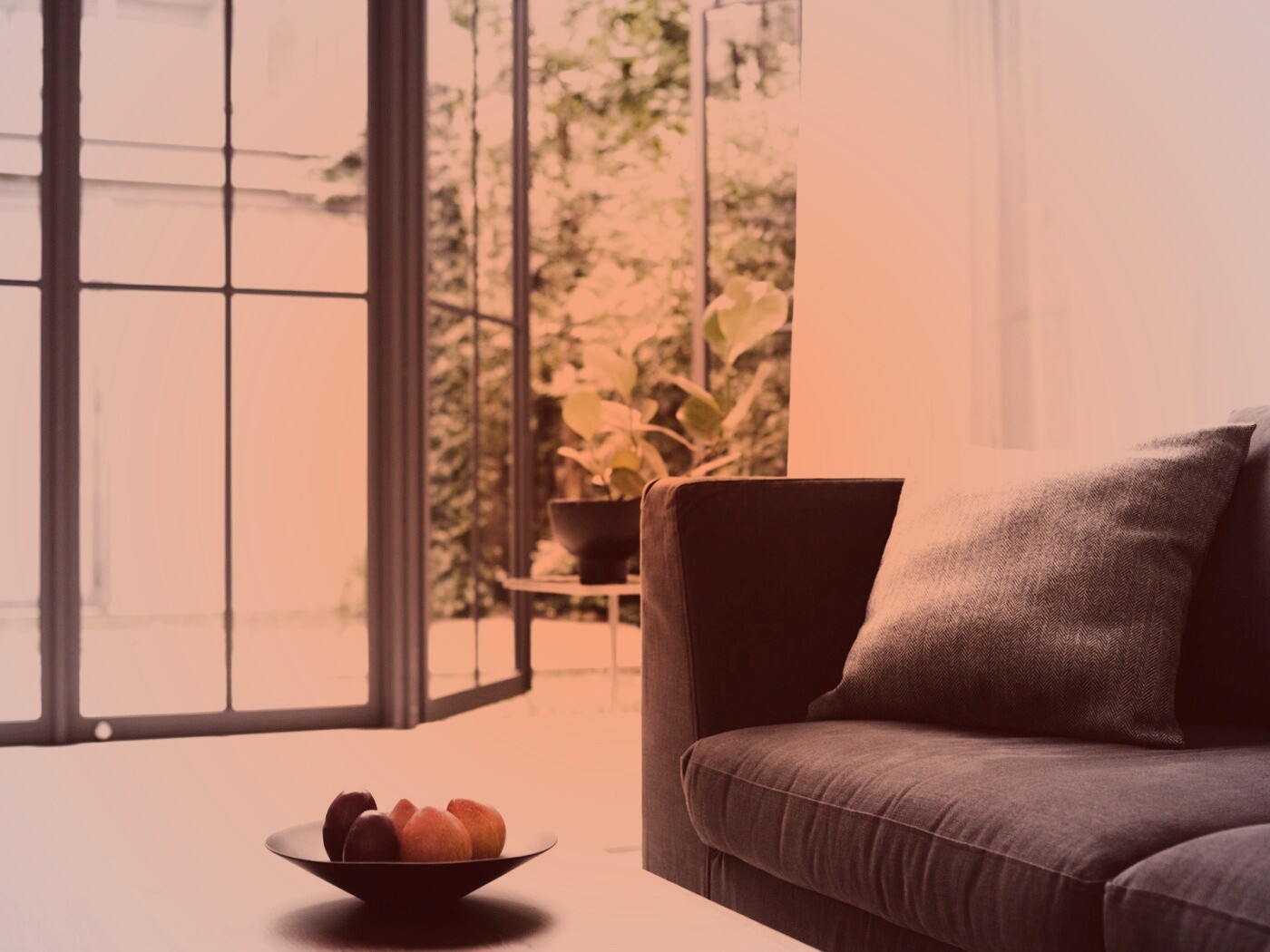 Фрукты в тарелке обои