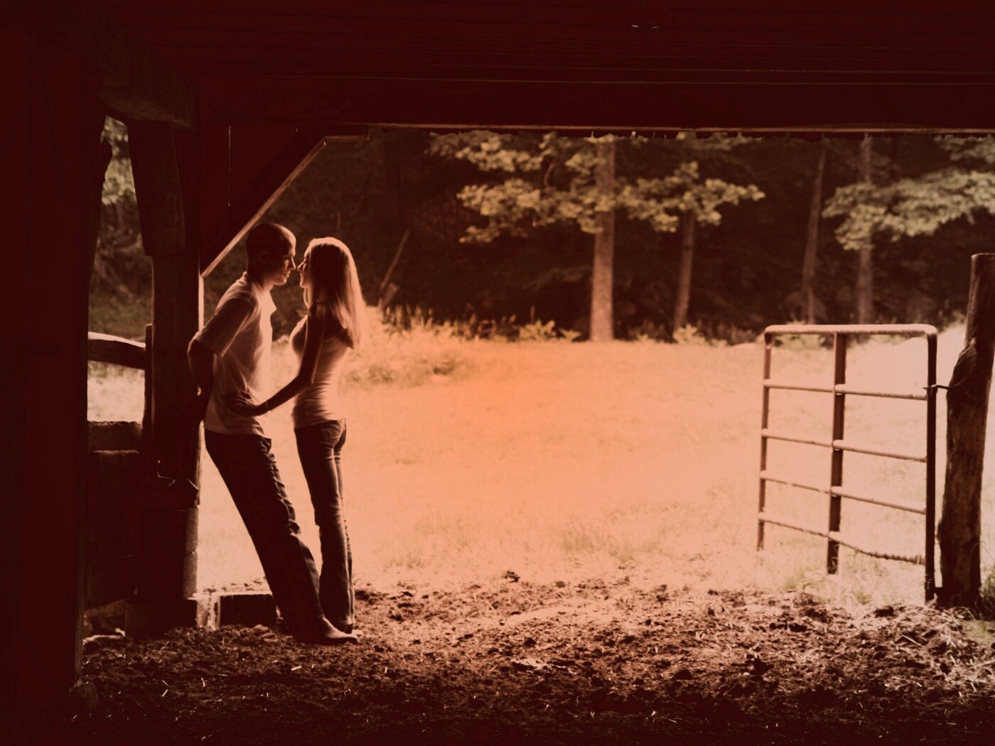 Любовь на природе обои