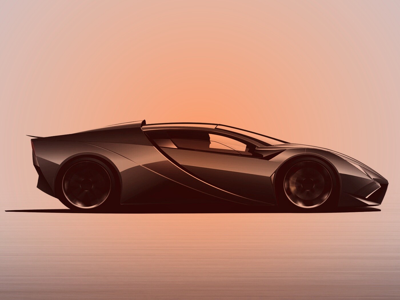 Скетч lamborghini  обои