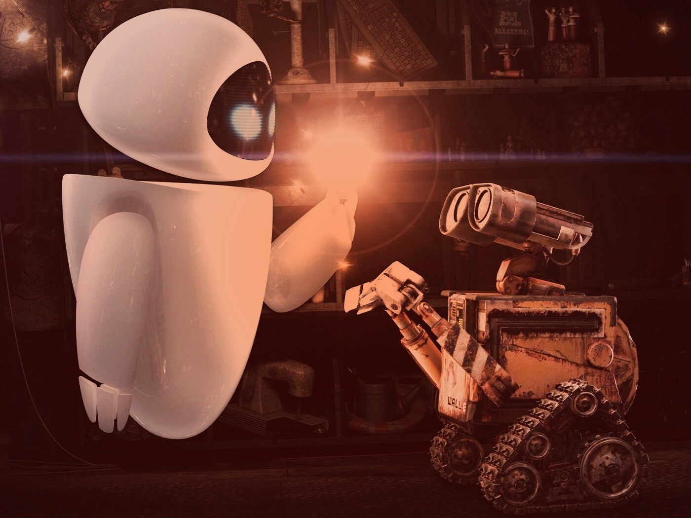 WALL-E и Ева обои