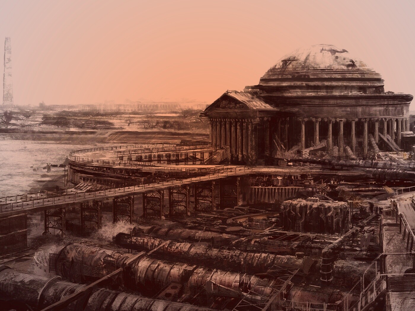 Водоочиститель в мемориале Джеферсона из Fallout 3 обои