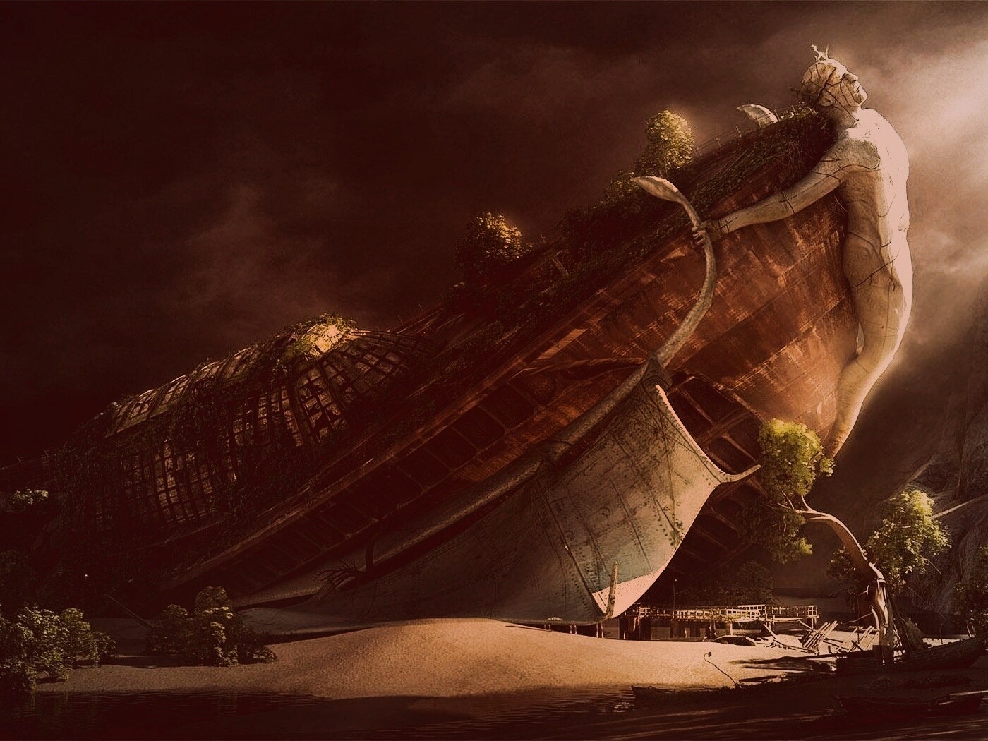 Древнее воздушное судно обои