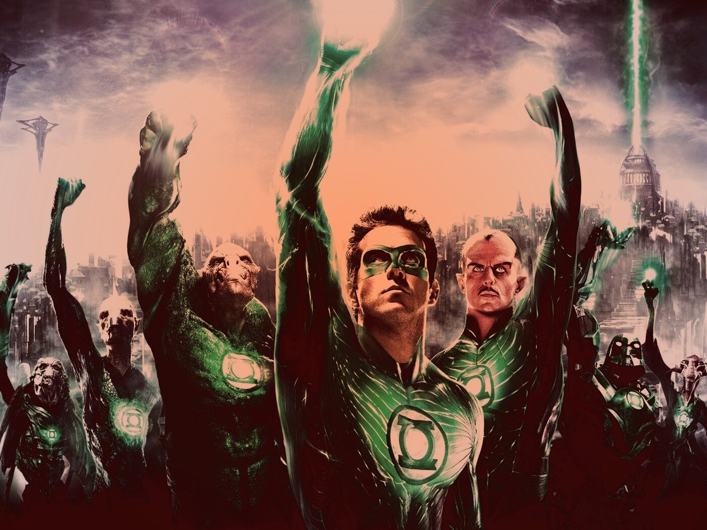 Зеленый фонарь обои